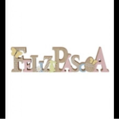 Frase Decorativa em mdf “Feliz Páscoa”