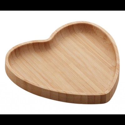 Bandeja em bambu Heart (L 16,3 x A 1,6 x C 17,2 cm)