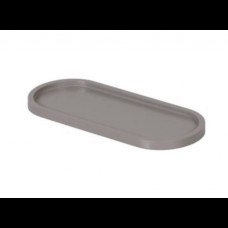 Bandeja em mdf oval, cor capuccino (32C x 14,5L x 1,5A cm)