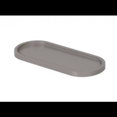 Bandeja em mdf oval, cor capuccino (32C x 14,5L x 1,5A cm)