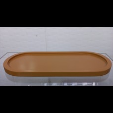 Bandeja Oval Rasteira, cor caramelo (32C x 14,5L cm)