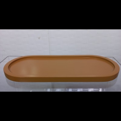 Bandeja Oval Rasteira, cor caramelo (32C x 14,5L cm)