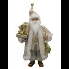 Boneco Papai Noel Branco e Dourado (47A x 30C cm)