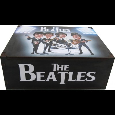 Caixa decorativa The Beatles, em mdf (23C x 9A x 17L cm)