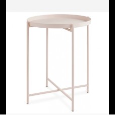 Mesa Pop de metal, cor Nude