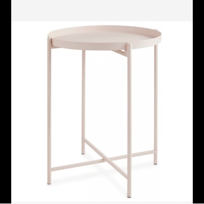 Mesa Pop de metal, cor Nude