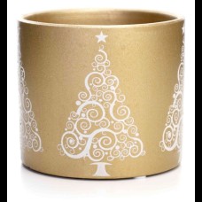 Mini vaso dourado de natal (10A x 12D cm)