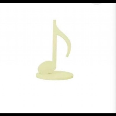 Display Nota Musical em MDF amarelo candy (26,5A x 18C x 11L cm)