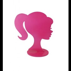 Silhueta da Barbie em mdf, pink (25A x 21C x 14 de base cm)